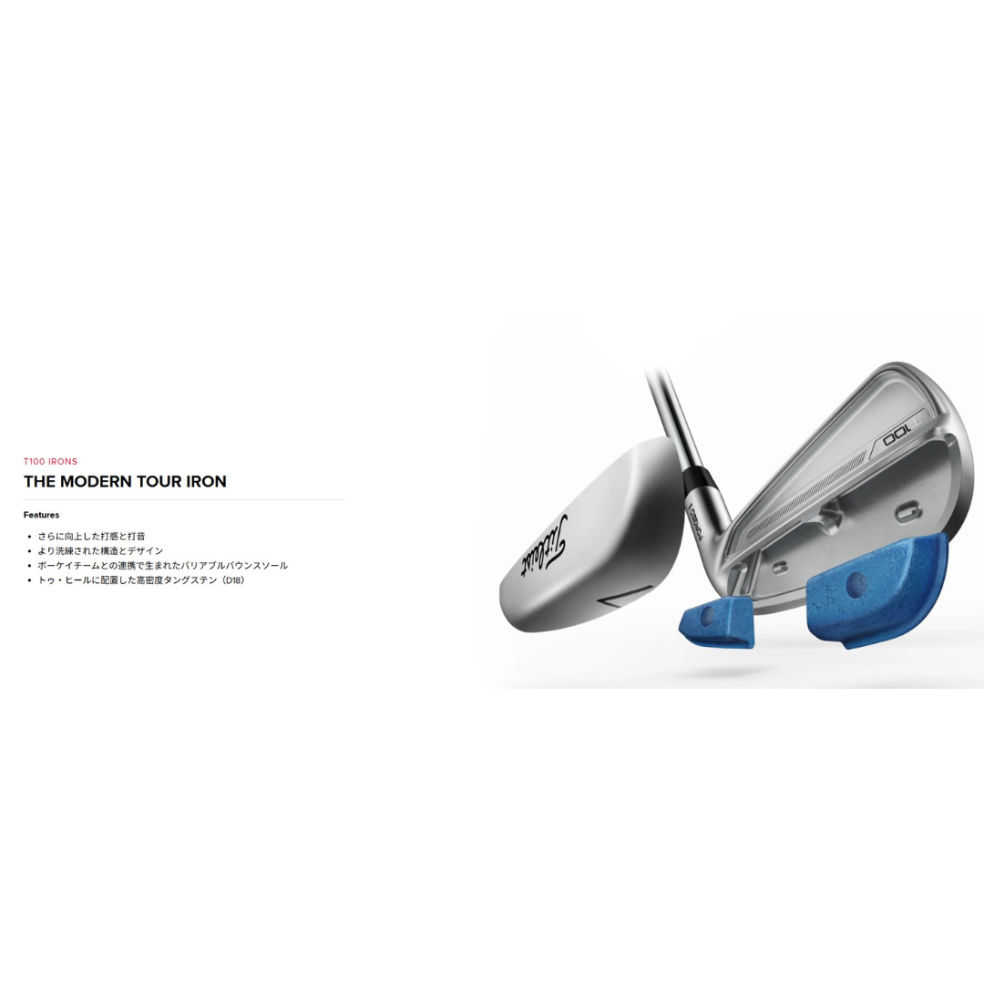 【期間限定特価】2023 タイトリスト T100 アイアン Flex-S 5番~Pw 6本セット 日本正規品