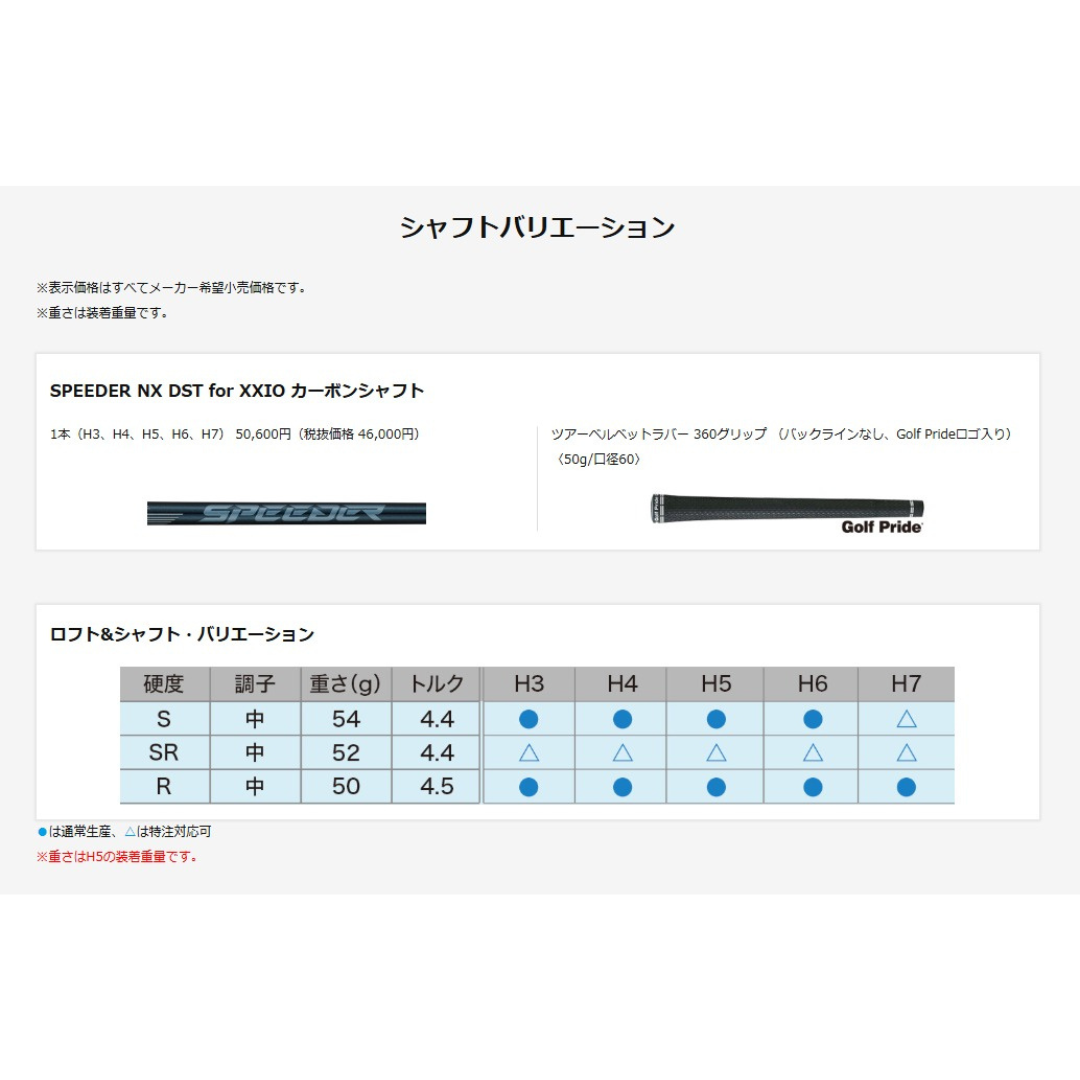 【お取寄せ】最新 2026モデル ダンロップ ゼクシオ 14+ ハイブリッド SPEEDER NX DST for XXIO シャフト 日本正規品 XXIO 〇