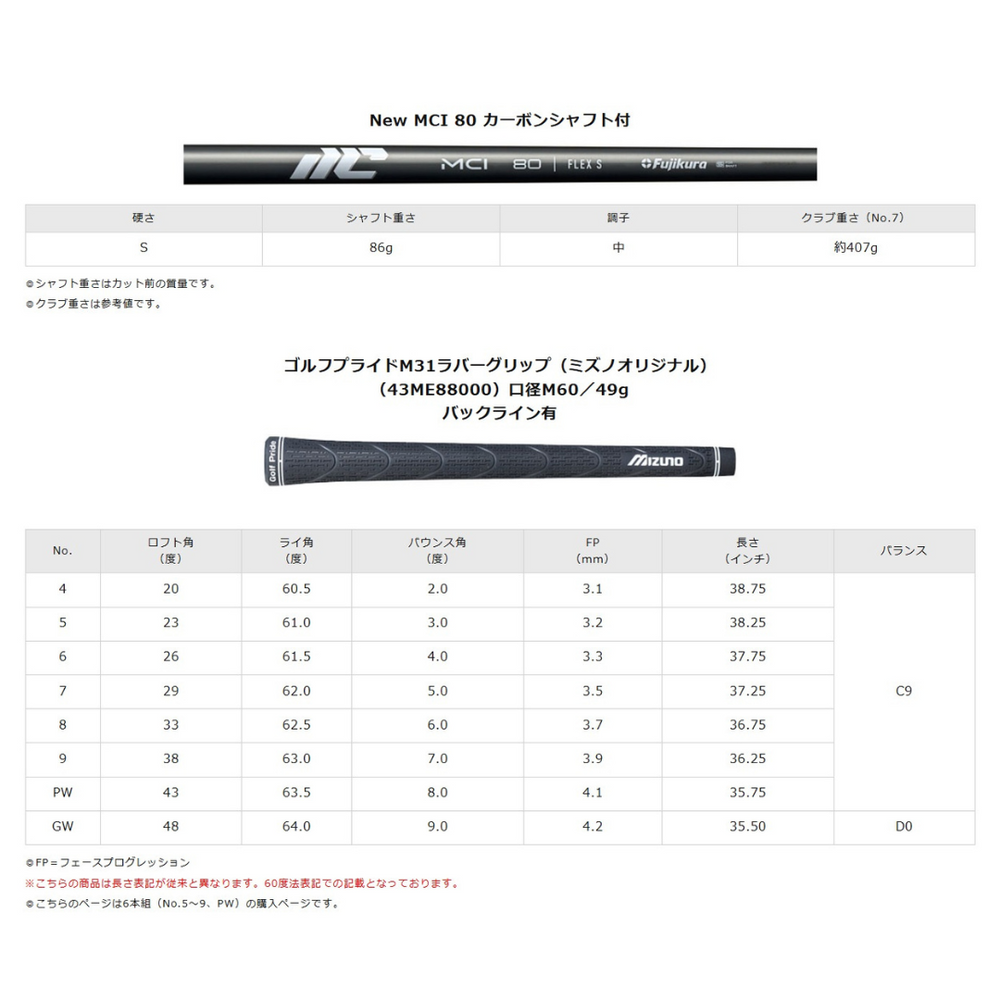 
                  
                    【受注商品】最新2025 MIZUNO ミズノプロ Mizuno Pro M-15 アイアンセット６本組 5-Pw New MCI 80 カーボンシャフト Flex-S 日本正規品
                  
                