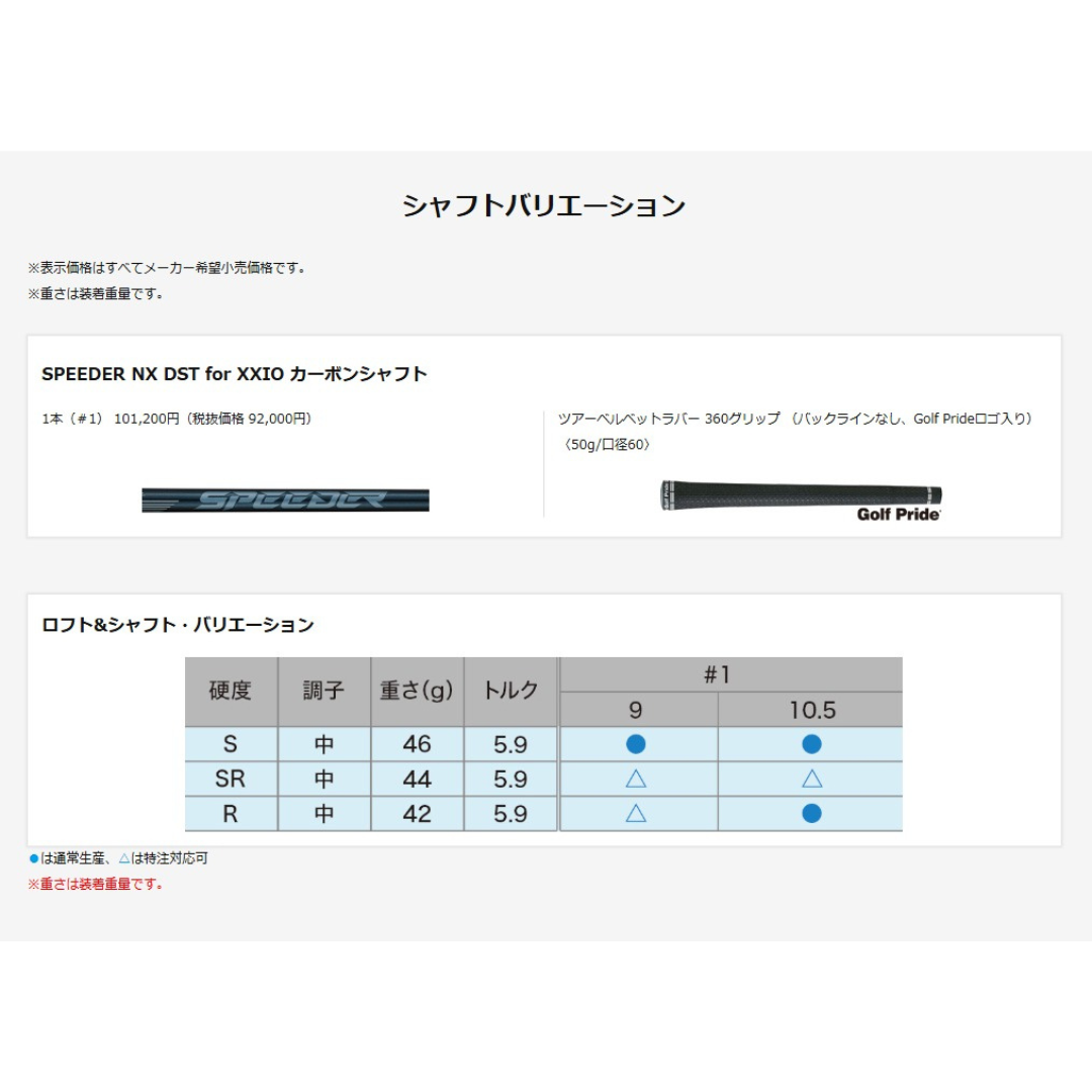 【お取寄せ】最新 2026モデル ダンロップ ゼクシオ 14+ ドライバー SPEEDER NX DST for XXIO シャフト 日本正規品 XXIO